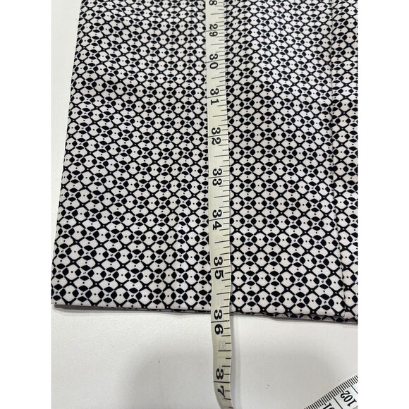 Adrianna Papell White Black Pattern Print Ankle Pants Sz 8 - Picture 8 of 8